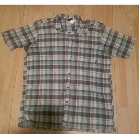 Patagonia Shirt Mens XL Organic Cotton Button Up Plaid Checkered Outdoor Flannel - Picture 1 of 4